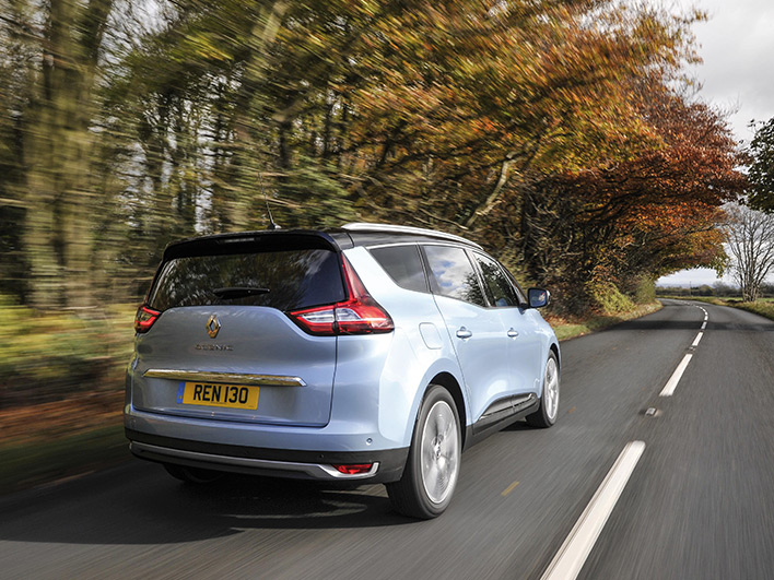 Renault Grand Scenic cruising along country road